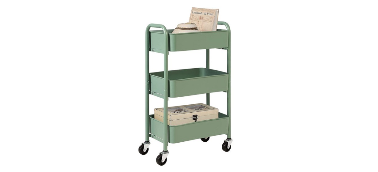 Best SunnyPoint 3-Tier Compact Rolling Metal Storage Cart