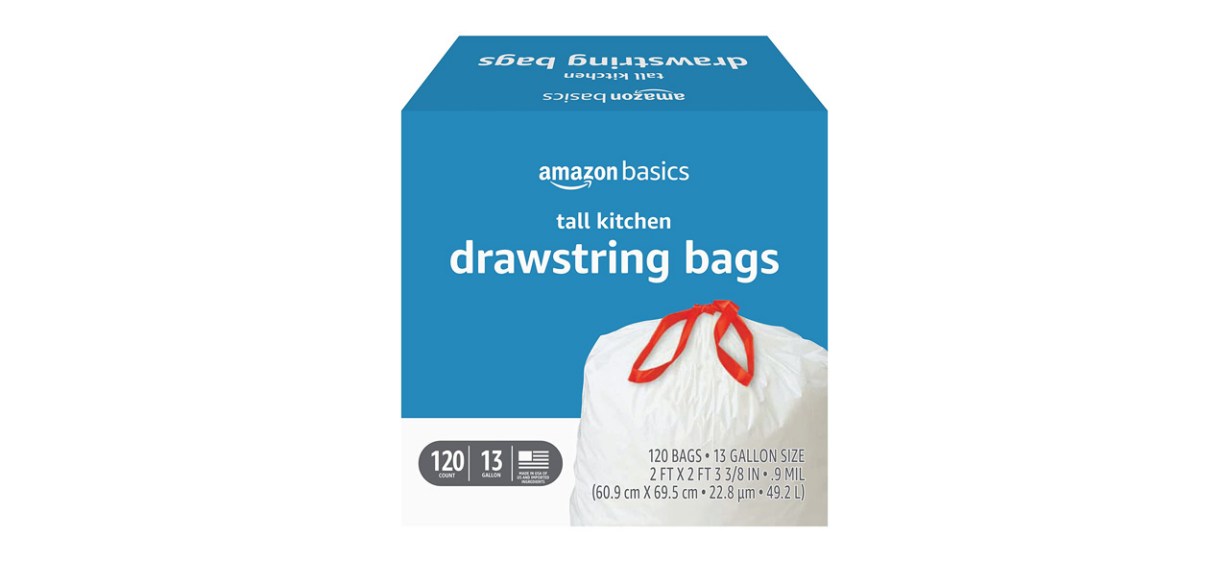 Best Amazon Basics Tall Kitchen Drawstring Trash Bags