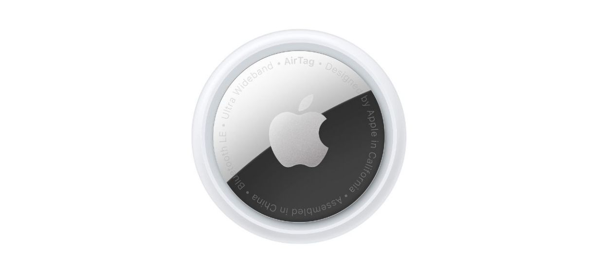 Apple AirTag on white background