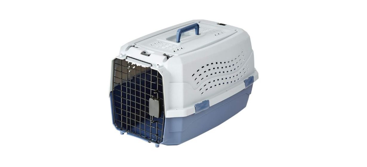 Amazon Basics Two-door Top Load Hard-Sided Dog and Cat Kennel Travel Carrier Amazon Basics Two-door Top Load Hard-Sided Dog and Cat Kennel Travel Carrier