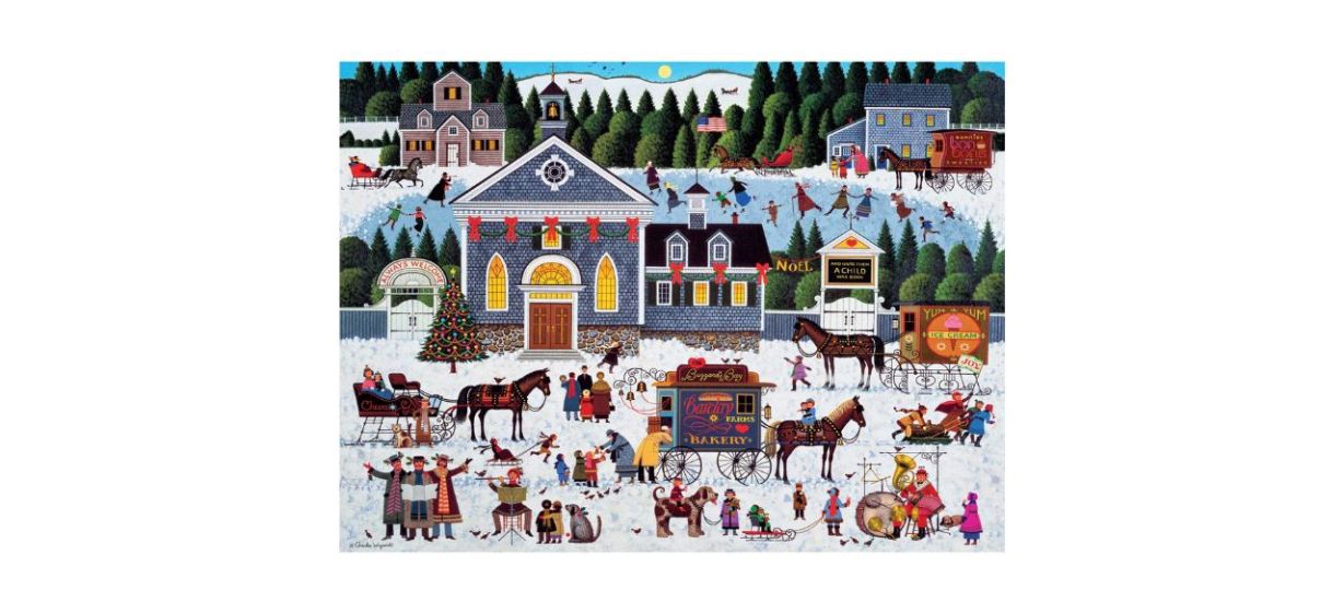 Churchyard Christmas Jigsaw Puzzle