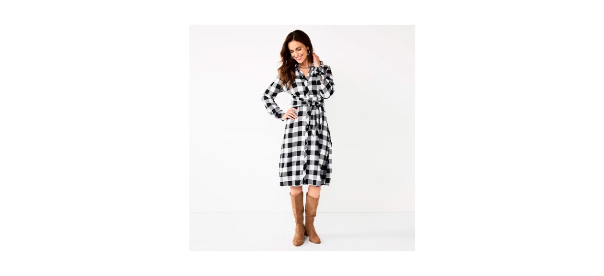 Best Croft &amp; Barrow Knot Waist Shirt Dress