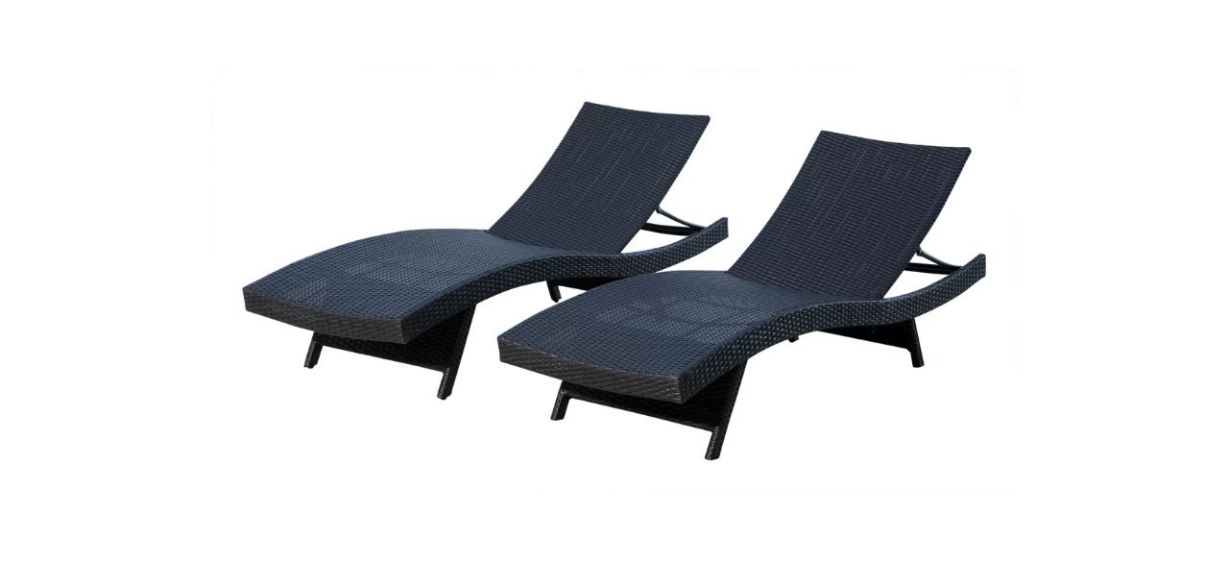 Etta Avenue Black Mirabel 79-inch Long Reclining Single Chaise