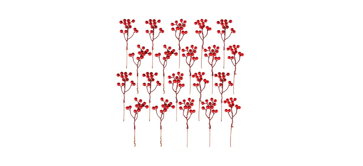 Best Fangoo Artificial Red Berry Stems