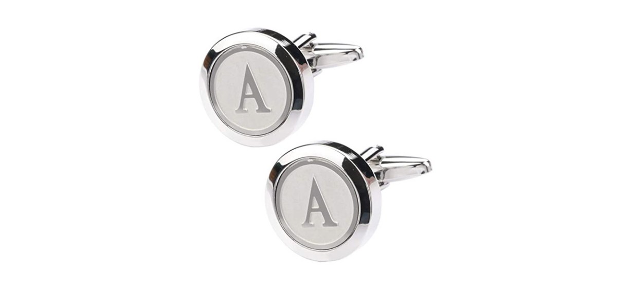 Dannyshi Men's Classic Stainless Steel Initial Cufflinks Dannyshi Men's Classic Stainless Steel Initial Cufflinks