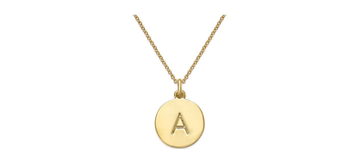 Kate Spade New York 12K Gold-Plated Initials Pendant Necklace Kate Spade New York 12K Gold-Plated Initials Pendant Necklace