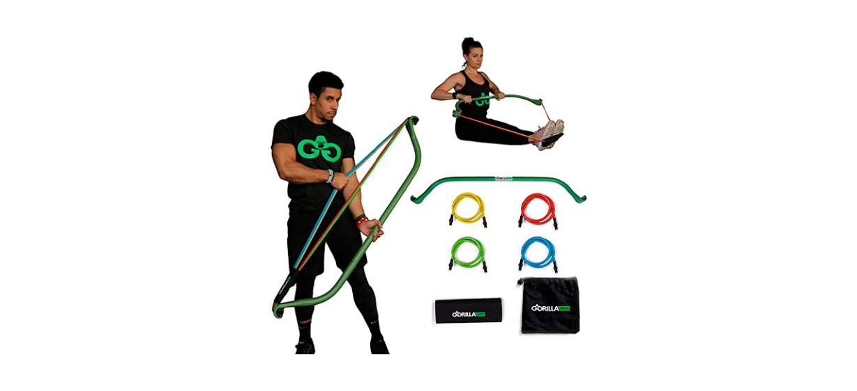 Best Gorilla Bow Original Portable Home Gym Resistance Bands and Bar System