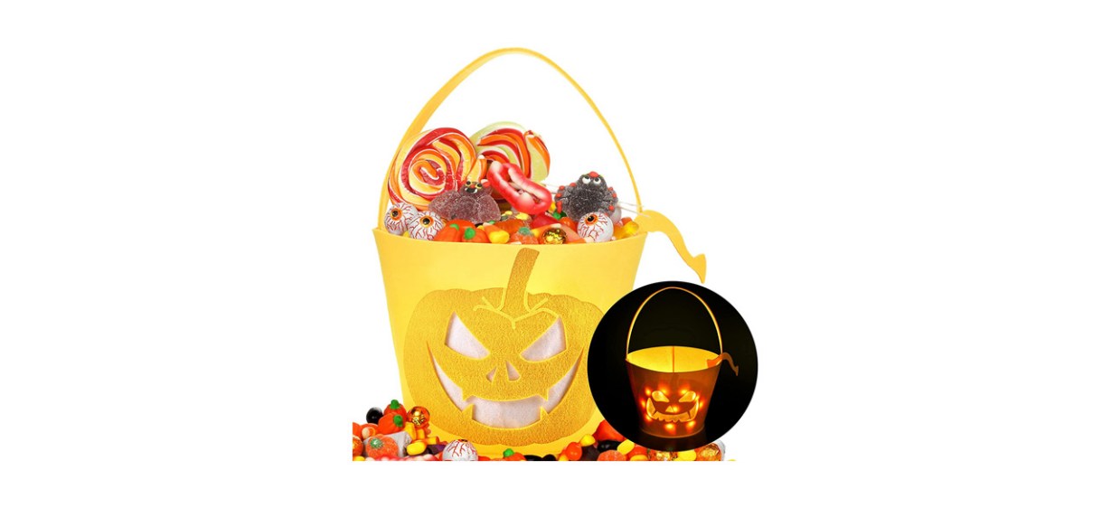 Best Halloween Pumpkin Light-Up Bucket