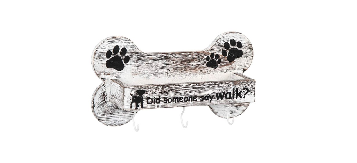 Best J Jackcube Design Wood Dog Leash Holder