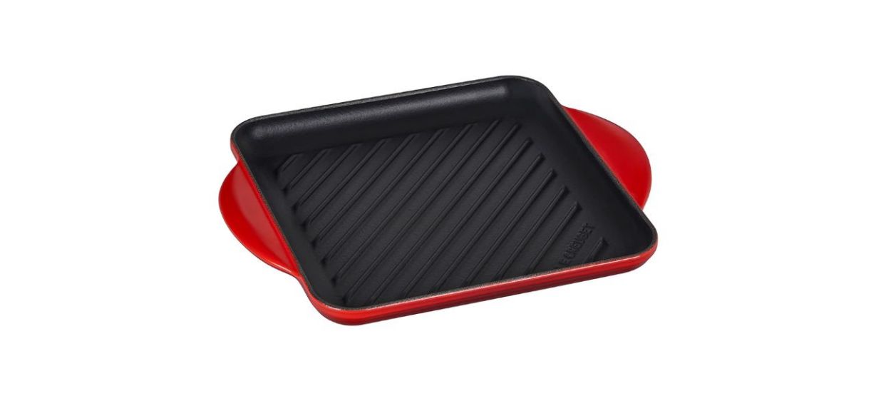 Best Le Creuset Enameled Cast-Iron 9.5-Inch Square Grill
