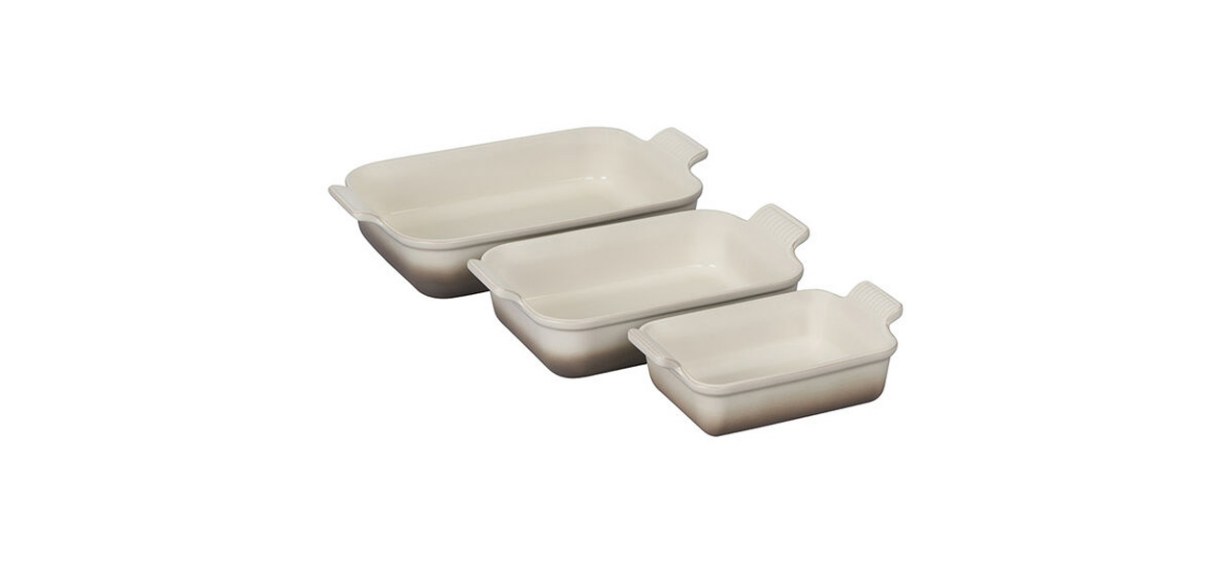 Best Le Creuset Heritage 3-Piece Rectangular Baking Dish Set