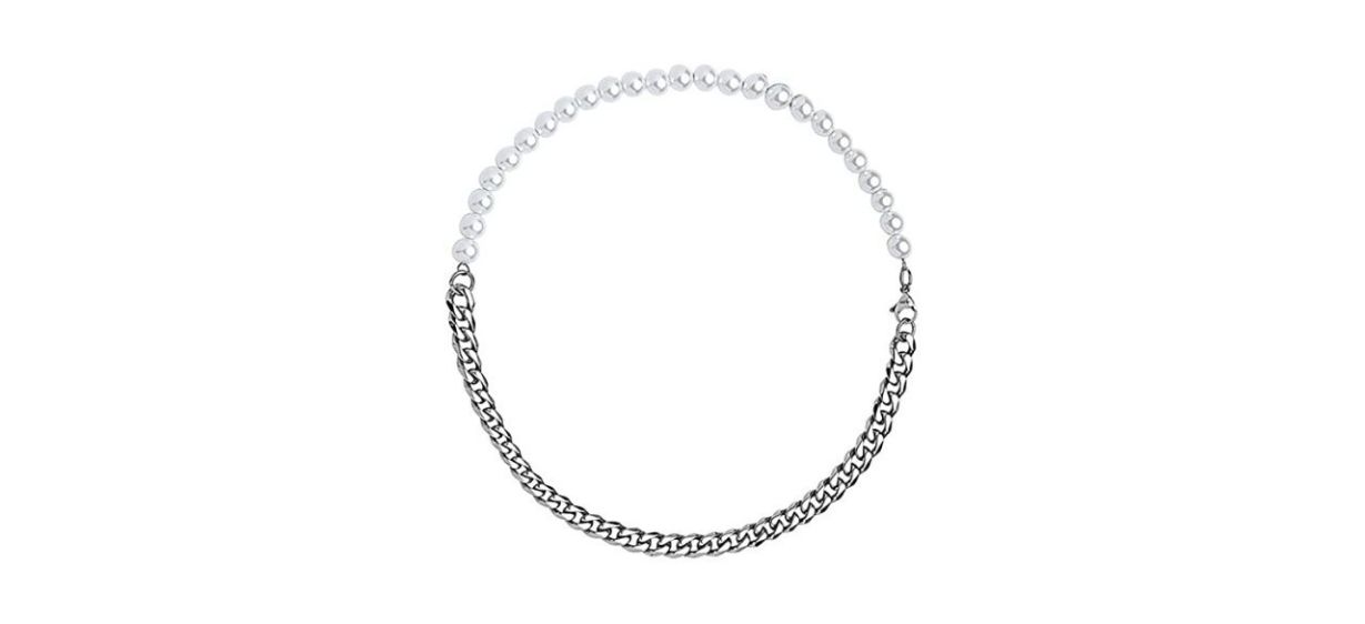 Best Meeran Men Half Chain Pearl Necklace 