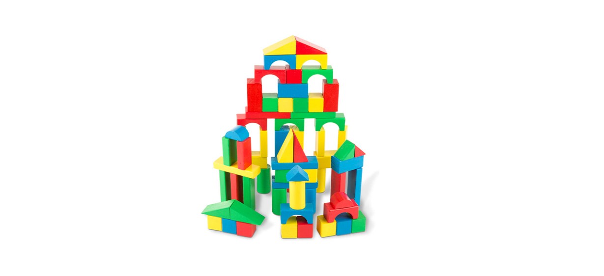 Best Melissa &amp; Doug Wooden Building Blocks Set