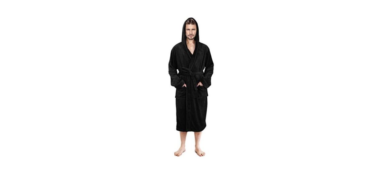 Best NY Threads Men’s Hooded Fleece Robe