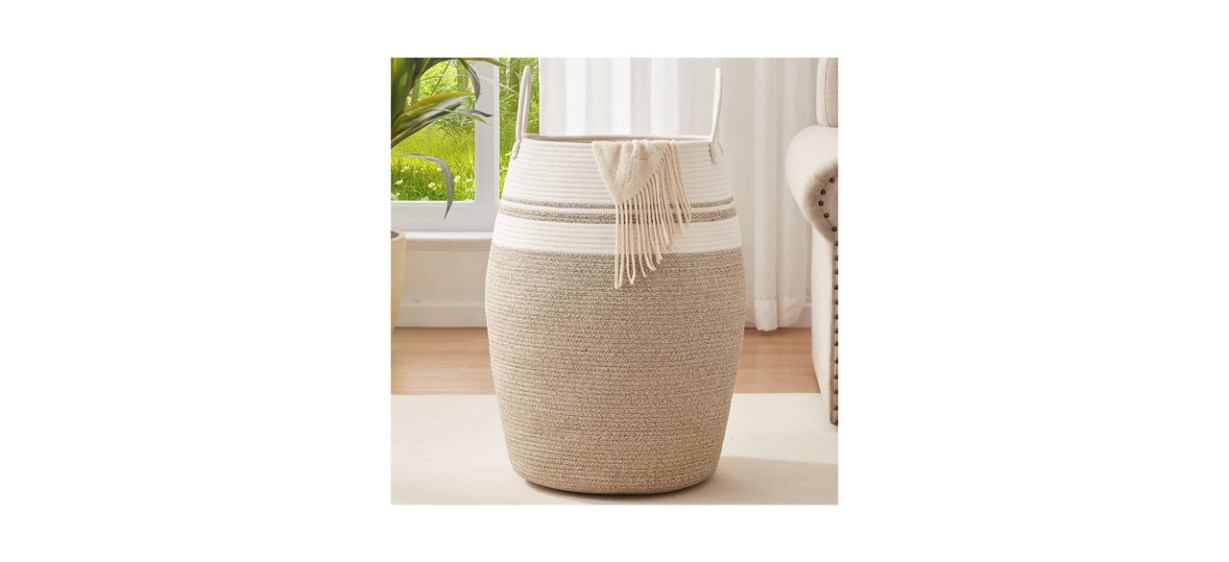 Oiahomy Laundry Hamper in middle of living room