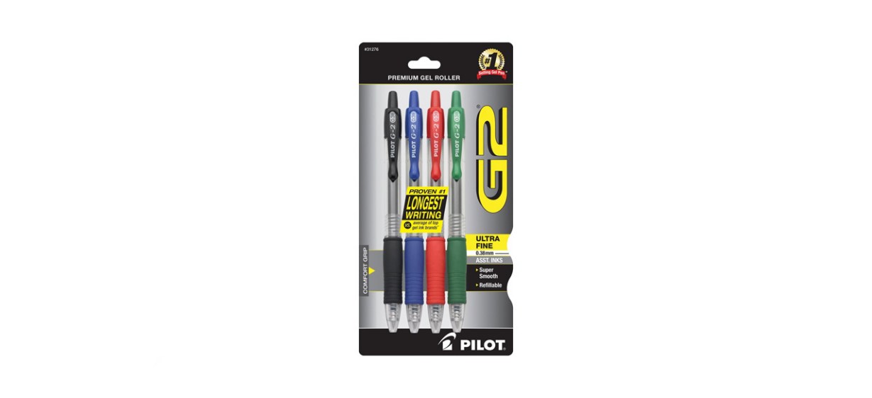 best Pilot G-2 Retractable Pens 4-Color Pack