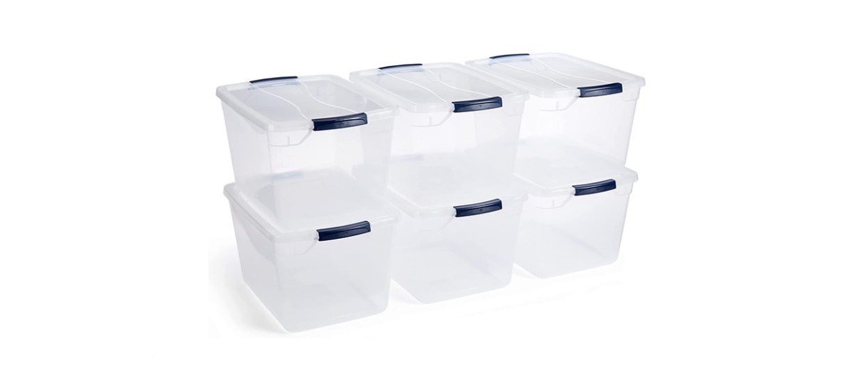 best Rubbermaid Cleverstore Clear Stackable Plastic Storage Containers