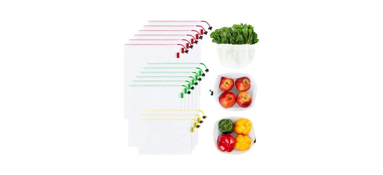 Ecowaare Reusable Mesh Produce Bags Ecowaare Reusable Mesh Produce Bags