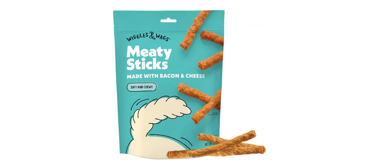 Wiggles Wags Bacon Cheese Meaty Sticks Dog Treats