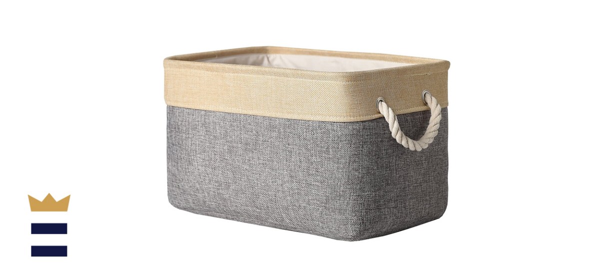 TheWarmHome Decorative Basket Rectangular Fabric Storage Bin