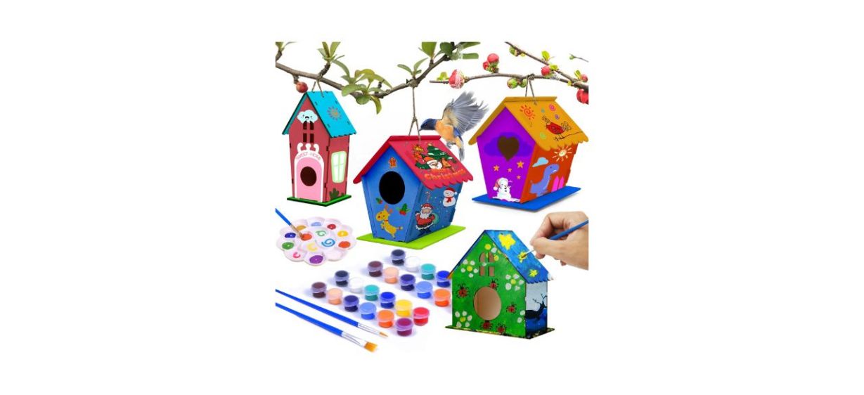 KidSquare Bird Feeders for Kids Arts and Crafts Kit DIY Kids