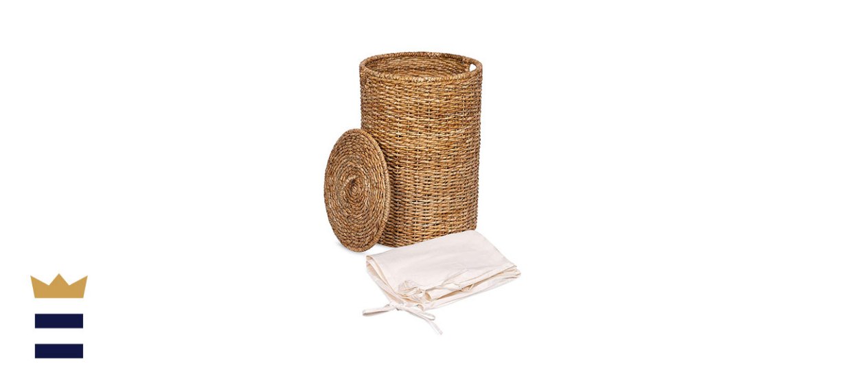 Birdrock Home Seagrass Laundry Hamper with Liner