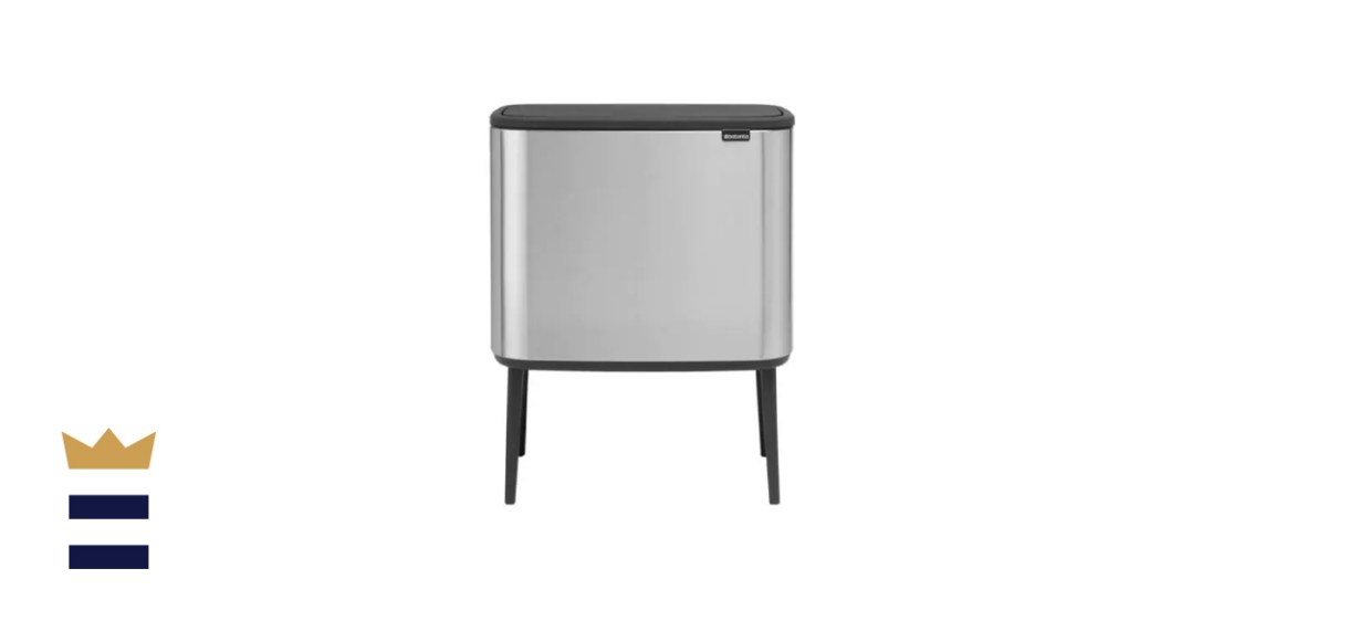Brabantia 9-Gallon Dual-Compartment Rectangular Touch Trash Can