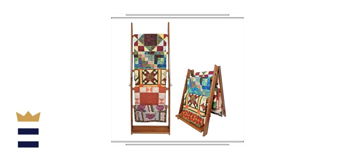 Built by Briick Quilting LadderRack 2-in-1 Quilt Display Rack