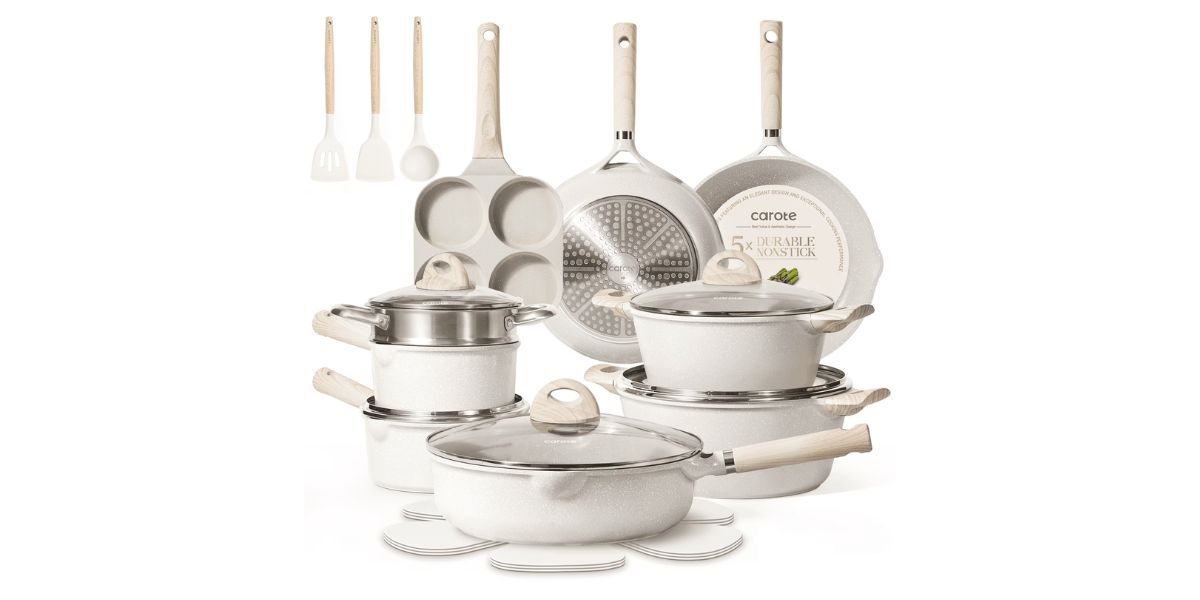 Carote Nonstick Cookware Set 21-Piece