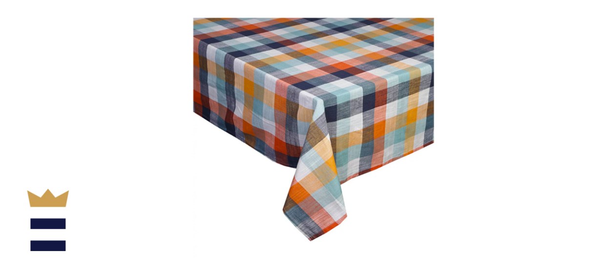 Celebrate Fall Together Colorful Leaves Tablecloth