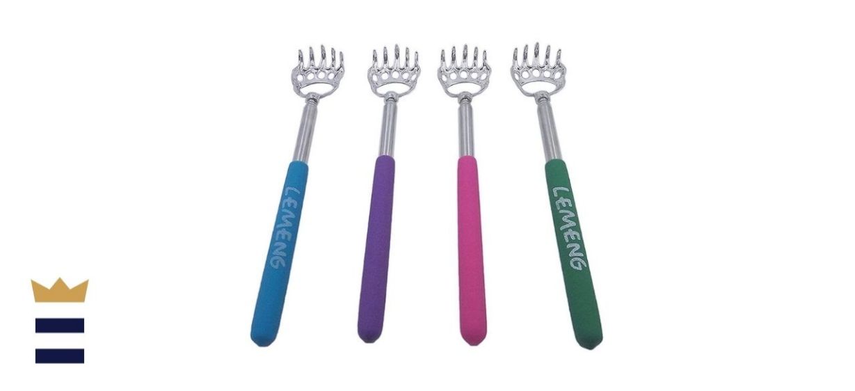 Cerrxian LEMENG Portable Extendable Telescopic Bear Claws Metal Back Scratcher