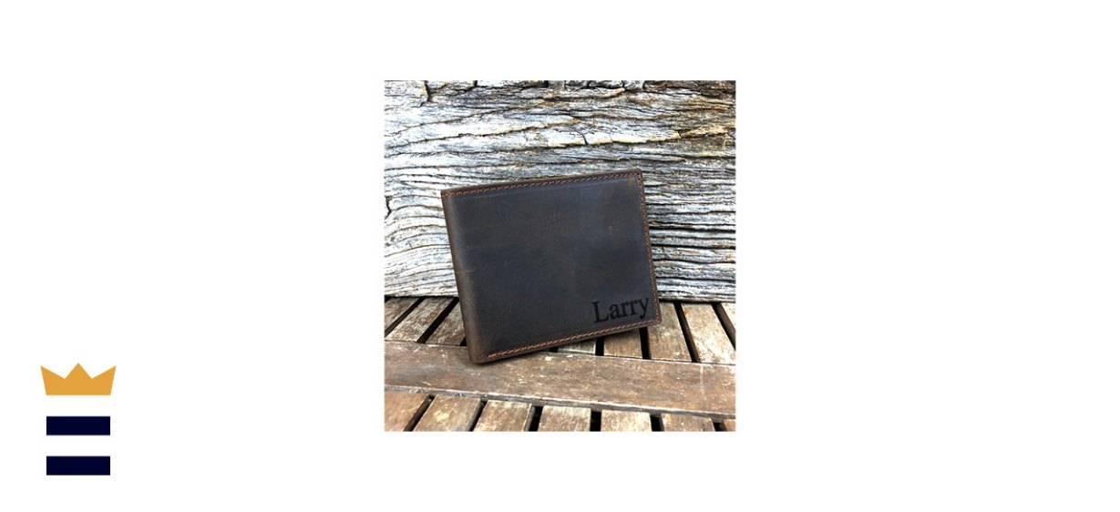 custom leather wallet