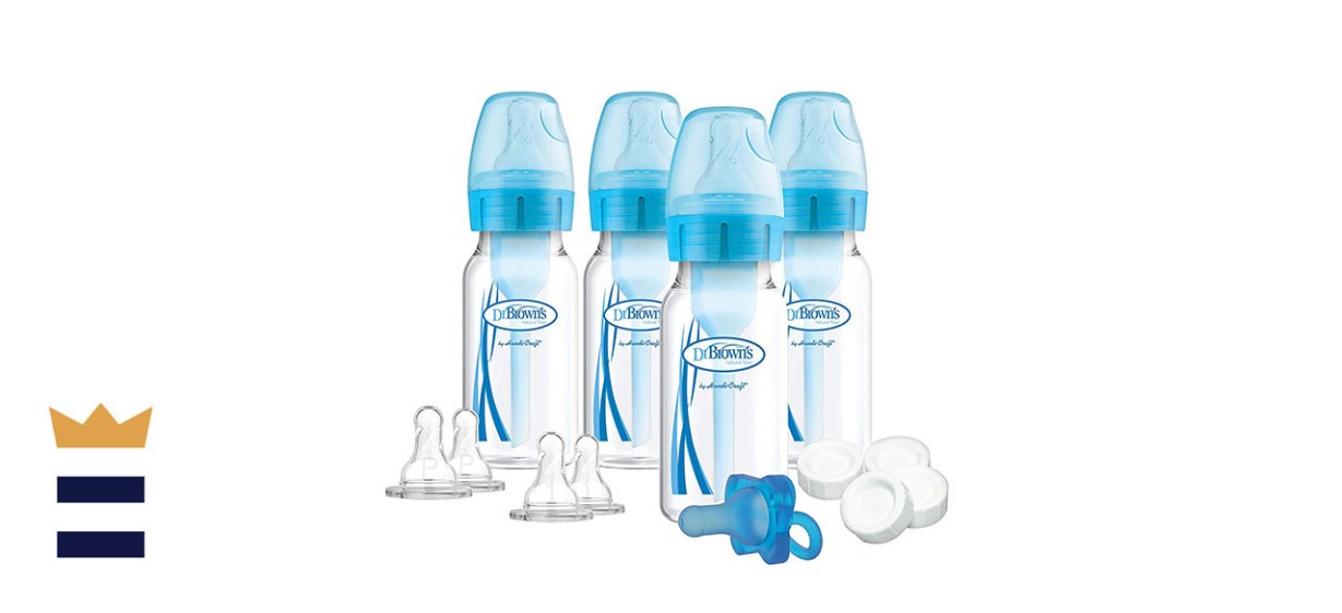 Dr. Brown’s Options+ Slow Flow Bottle Set for Breastfed Baby in Blue