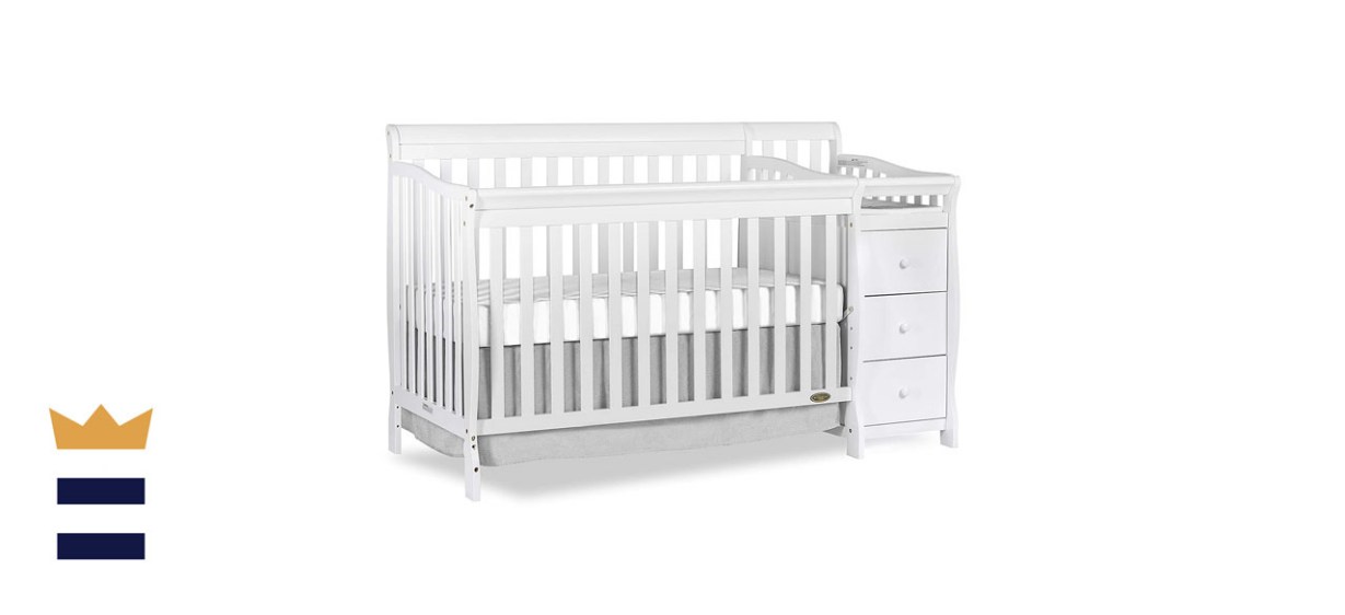 Dream On Me 5-in-1 Brody Convertible Crib with Changer in White