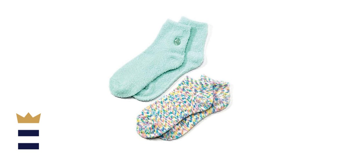 Earth Therapeutics 2-Pack Super Plush Aloe Moisture Socks in Green