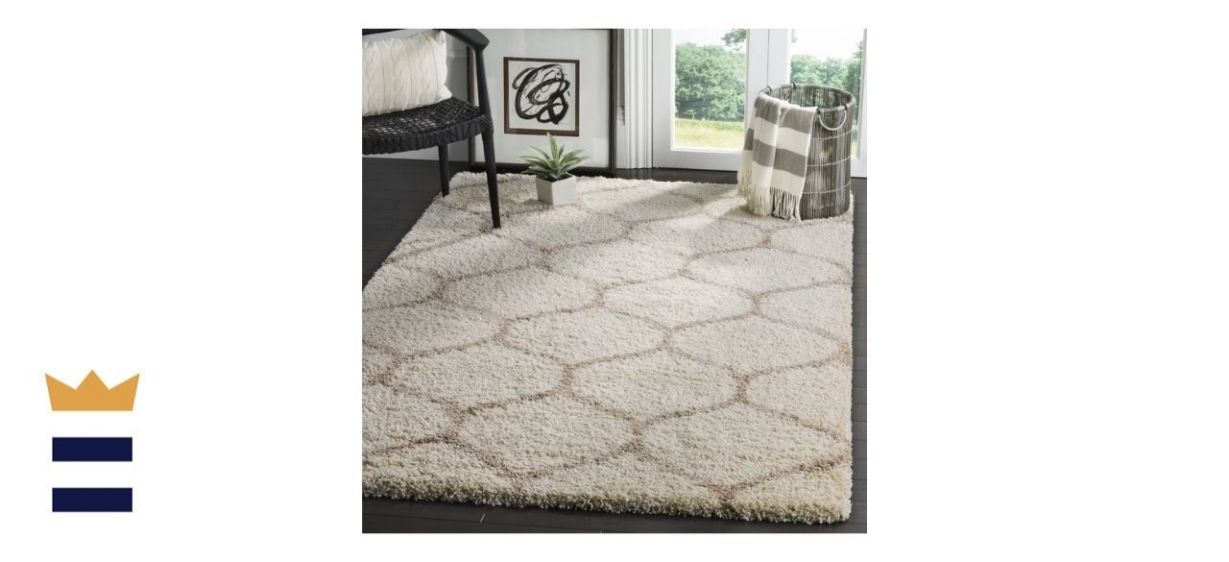 Ebern Designs Tate Geometric Beige Area Rug