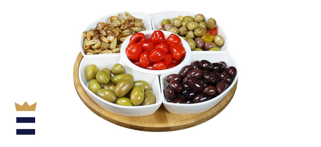 Elama Signature 6-Piece Lazy Susan Appetizer Serving Set