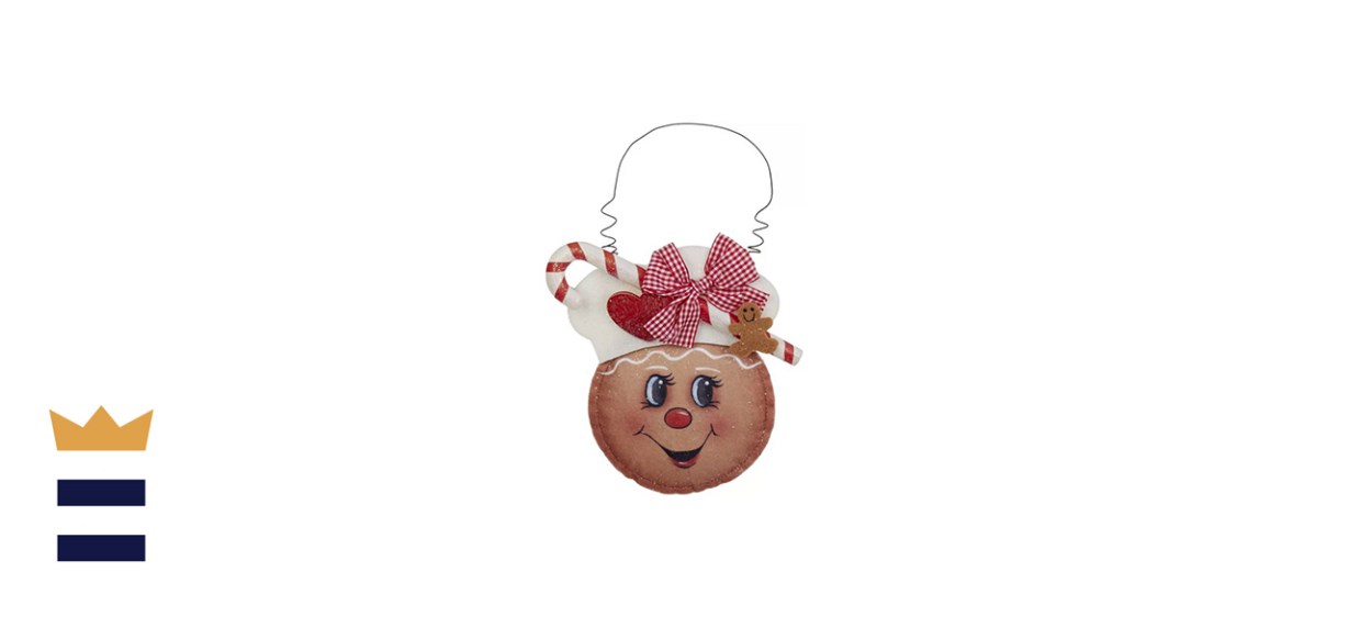 The Holiday Aisle Fabric Gingerbread Holiday Shaped Ornament 