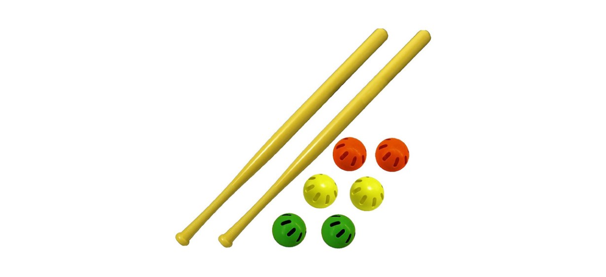 WIFFLE Bat &amp; Baseballs Toy Stop Set Bundle