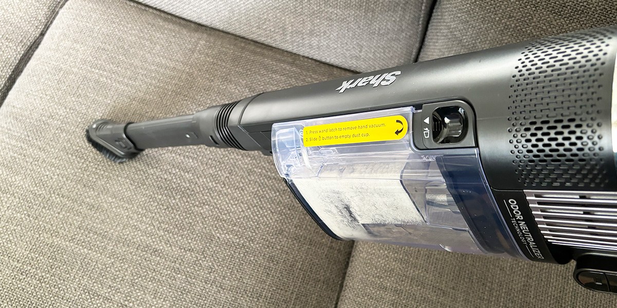 Shark Vertex Cordless cleaning upholstery