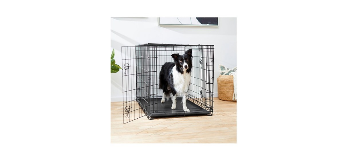 Frisco Fold &amp; Carry Double Door Collapsible Wire Dog Crate