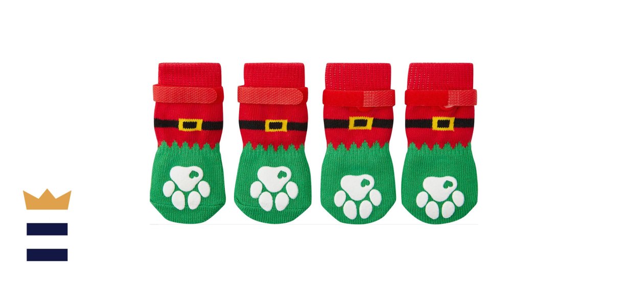 Frisco Non-Skid Elf Dog Socks