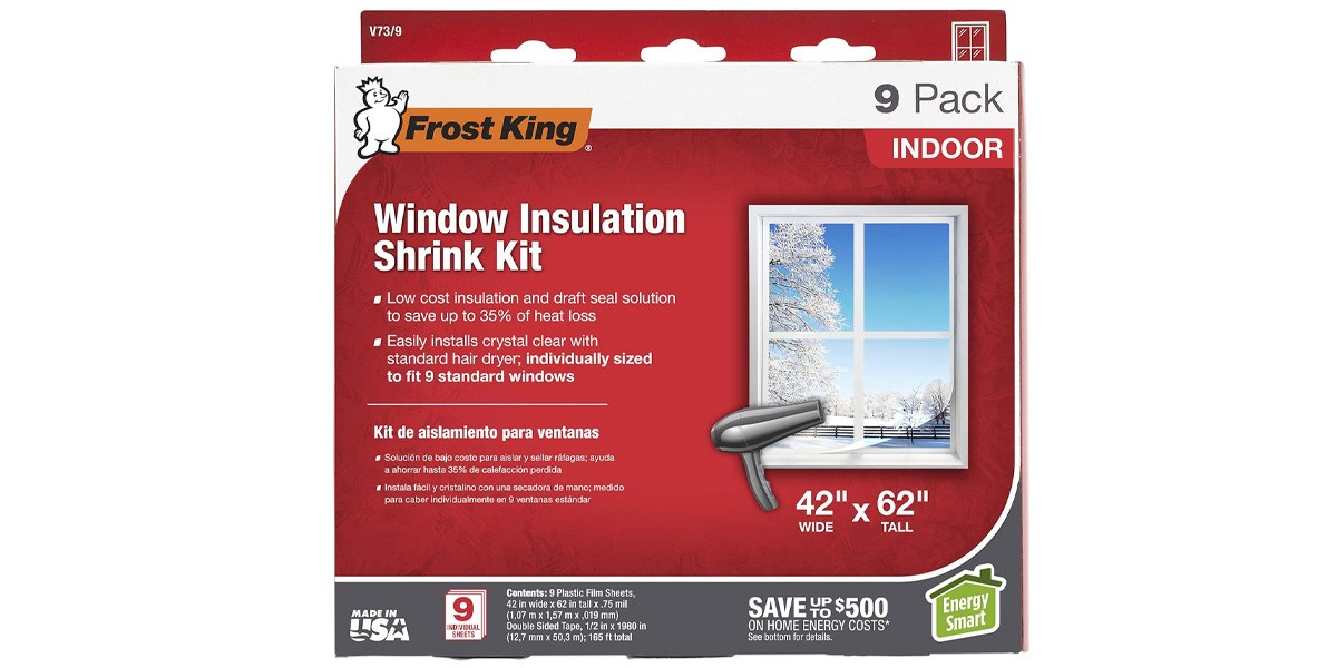 Frost King V73/9H Indoor Shrink Window Kit