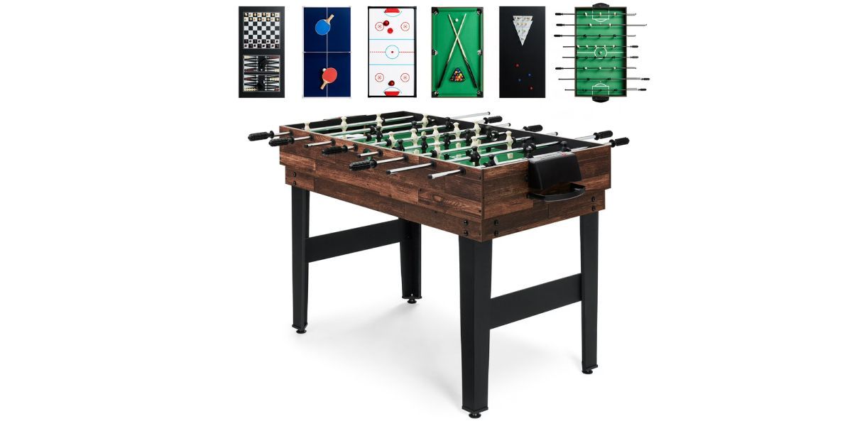 Best Choice Products 2x4ft 10-in-1 Combo Game Table Set