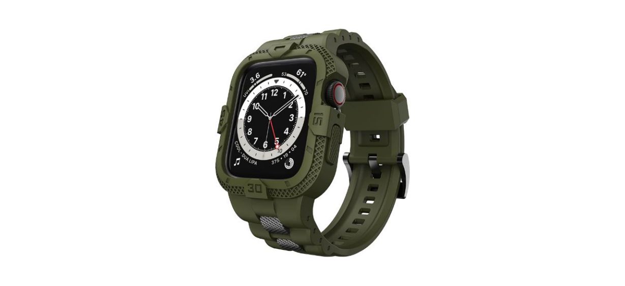 Gelishi Rugged Shockproof Bumper Case Apple Watch Band