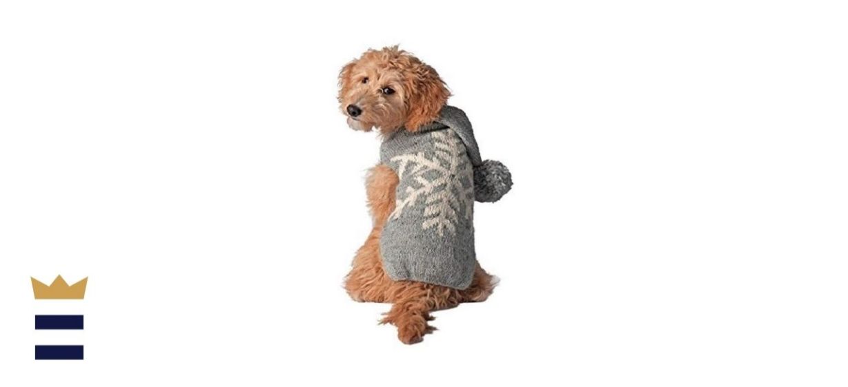Grey snowflake dog sweater