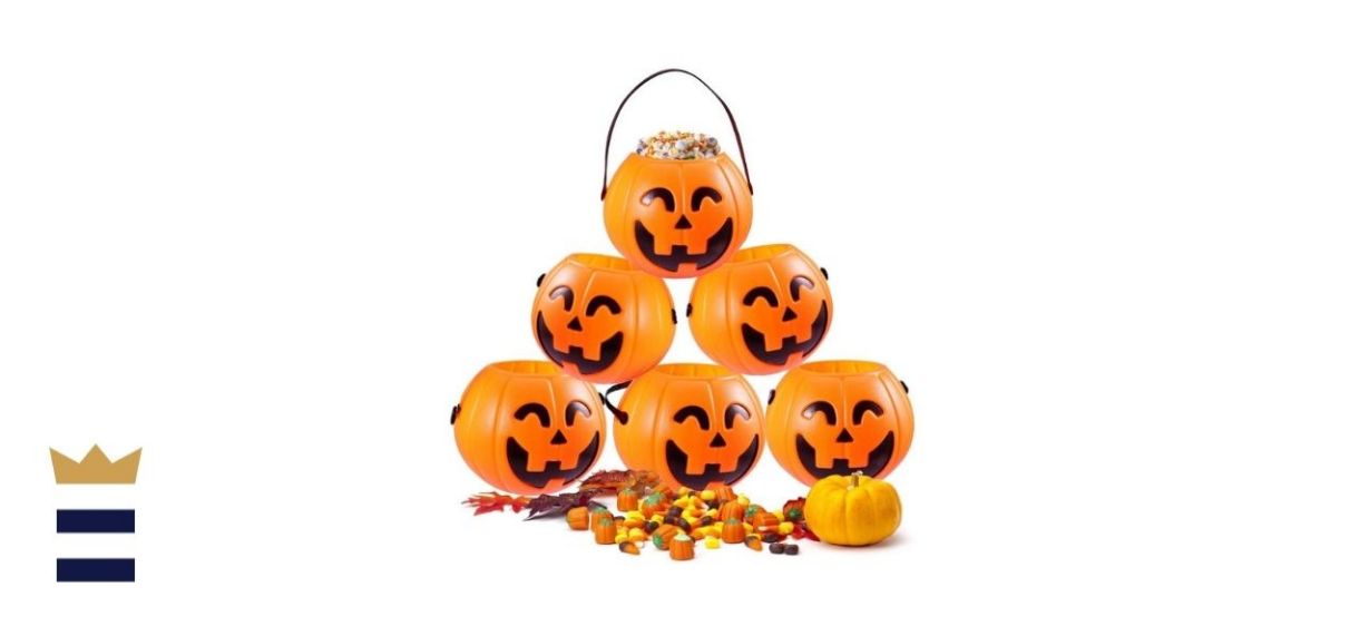 HansGo Small Pumpkin Buckets, 12 Pieces