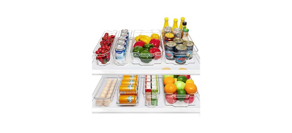 HOOJO Fridge Organizer Bins