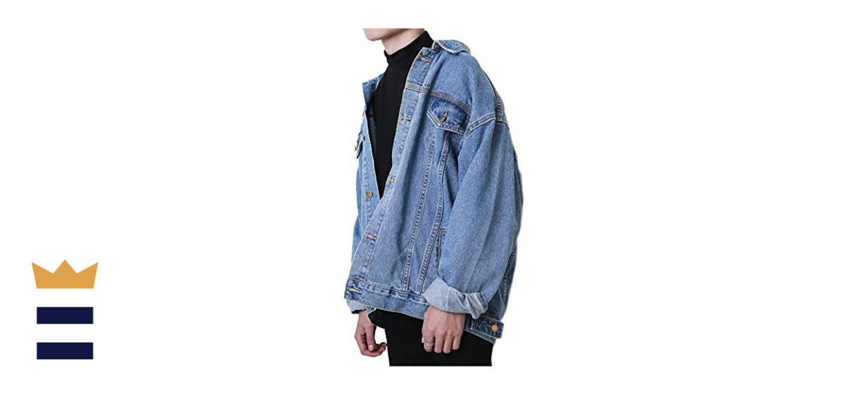 Hotmiss Men's Denim Jacket Casual Button Down Trucker Jacket Jean Coat