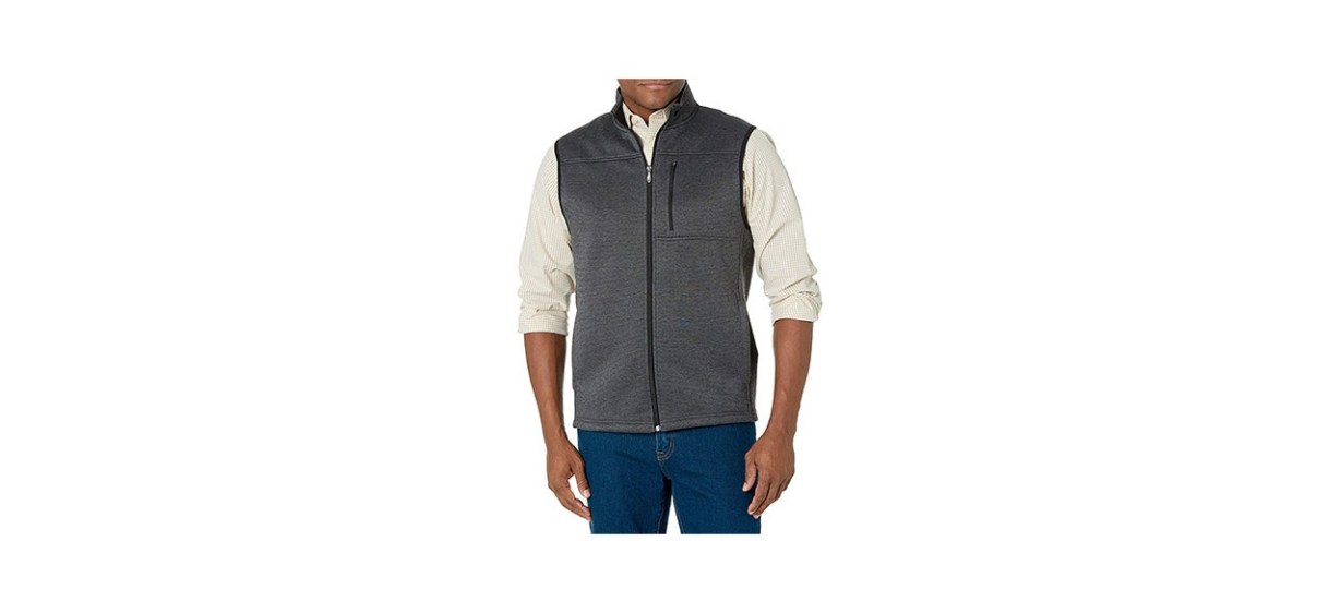 Izod Mens’ Advantage Performance Solid Sweater Fleece Vest